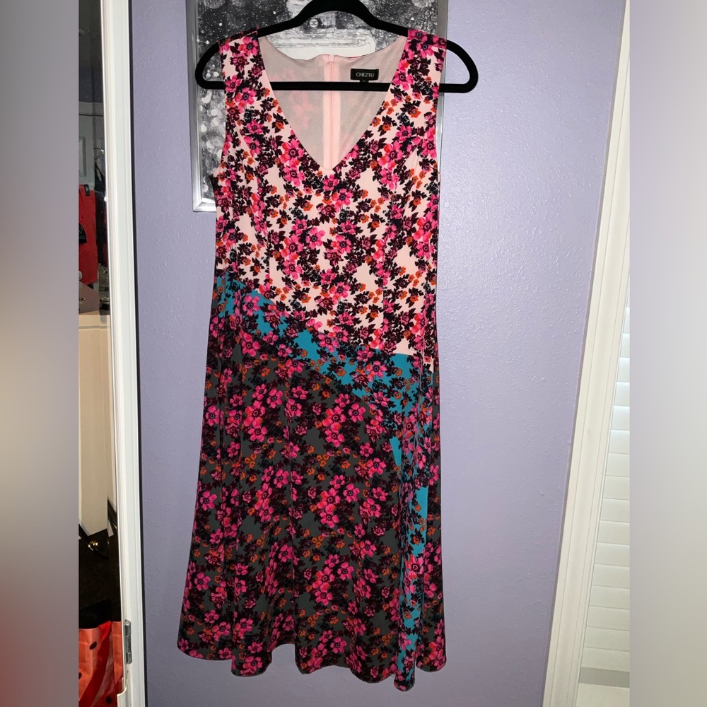 CHEZTU FLORAL PRELOVED LIKE NEW DRESS